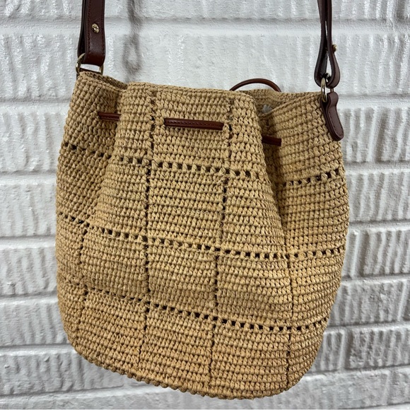 Sezane Raffia Farrow Daisy Embroidered Bag - Picture 6 of 12